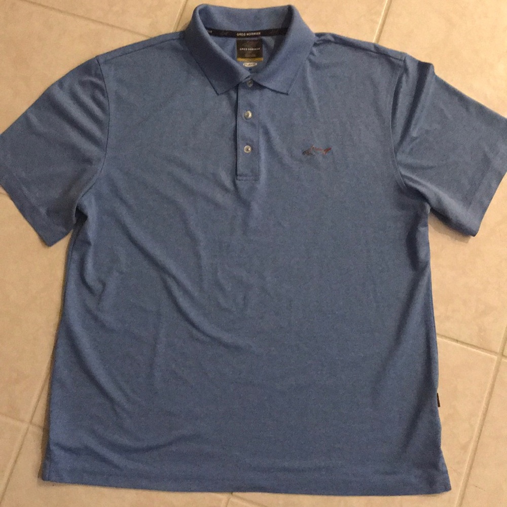 Light Blue Greg Norman Golf Polo - M